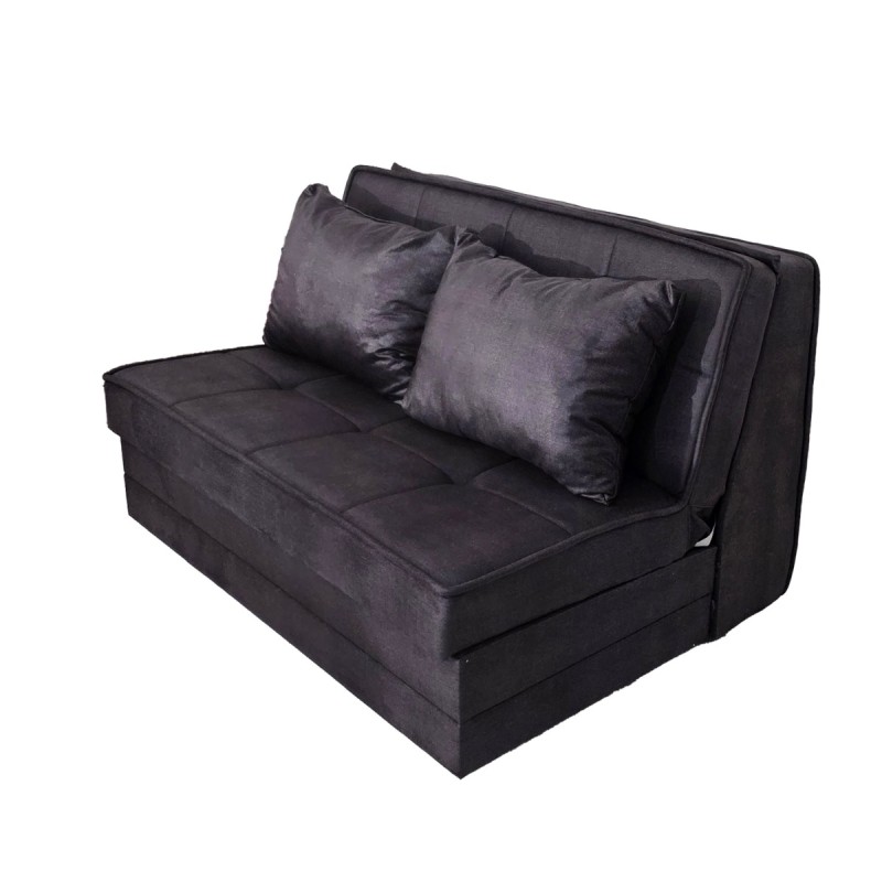 Artekko Thales Γκρι Διθέσιος Καναπές με Αποθηκευτικό Χώρο (110x140x90)cm Κρεβάτι (200x140x45)cm