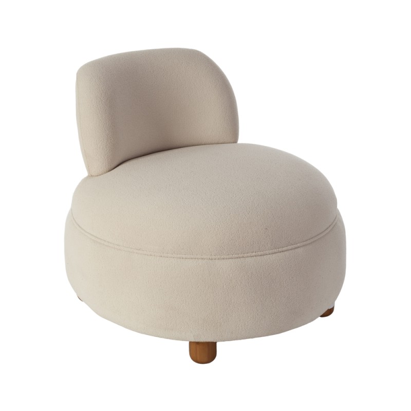 Artekko Wous Μπεζ Μπουκλέ Πολυθρόνα (75x80x70)cm