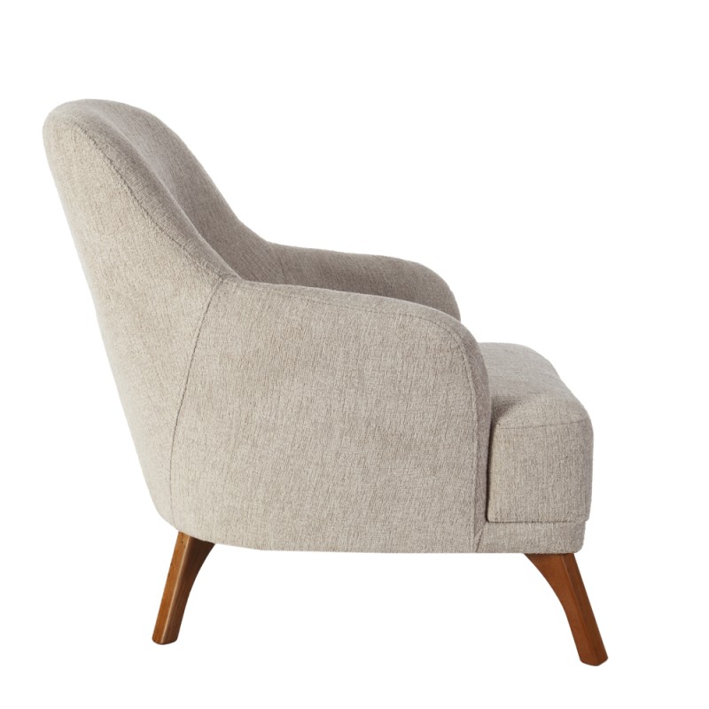 Artekko Pamukkale Μπεζ Υφασμάτινη Πολυθρόνα Μπερζέρα (66x85x85)cm