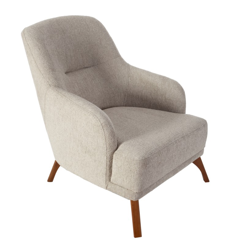 Artekko Pamukkale Μπεζ Υφασμάτινη Πολυθρόνα Μπερζέρα (66x85x85)cm