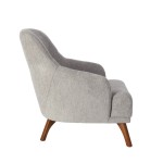 Artekko Pamukkale Γκρι Μπουκλέ Πολυθρόνα Μπερζέρα (66x85x85)cm