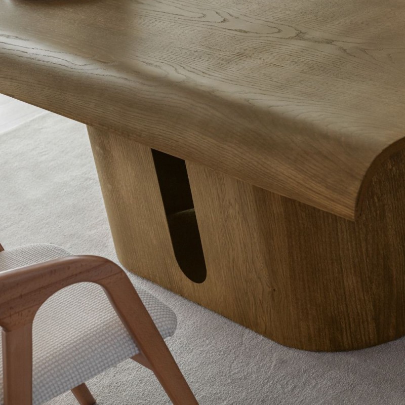 Artekko Asos Καφέ Τραπεζαρία MDF (200x110x77)cm