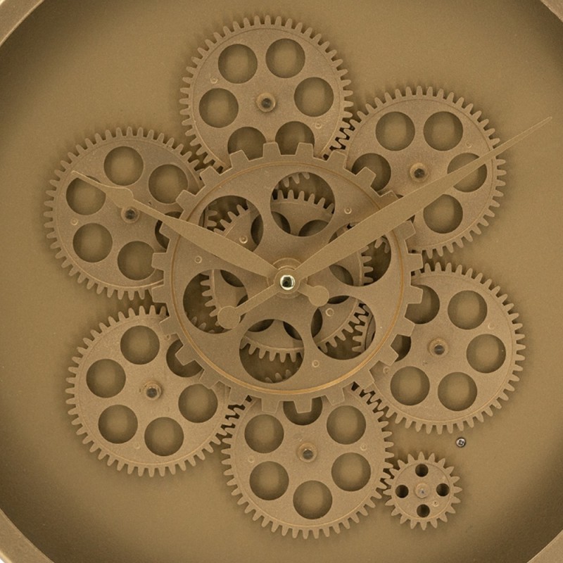 Artekko Clock Ρολόι Τοίχου με Μηχανιμό Ακρυλικό Μέταλλο Χρυσό (60x60x8)cm