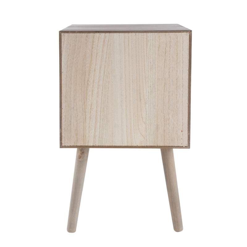 Artekko Cons MDF Κομοδίνο με Ψάθα σε Φυσική Απόχρωση (40x38x72)cm