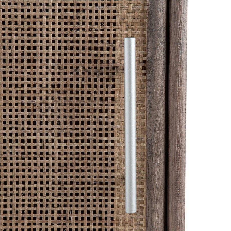 Artekko Cons MDF Κομοδίνο με Ψάθα σε Φυσική Απόχρωση (40x38x72)cm