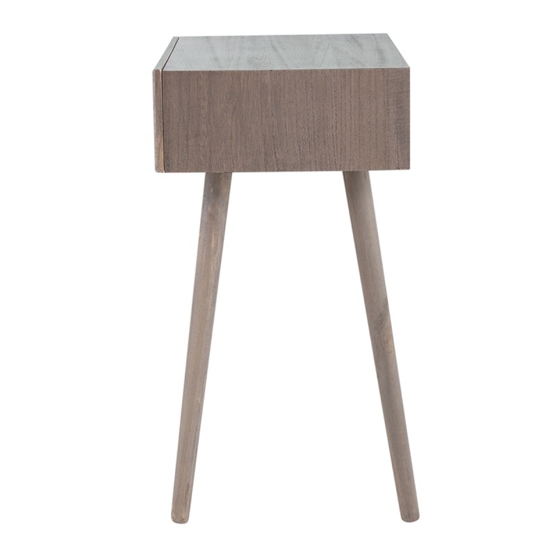 Artekko Cons Καφέ MDF Κονσόλα με Ψάθα (40x37x70)cm