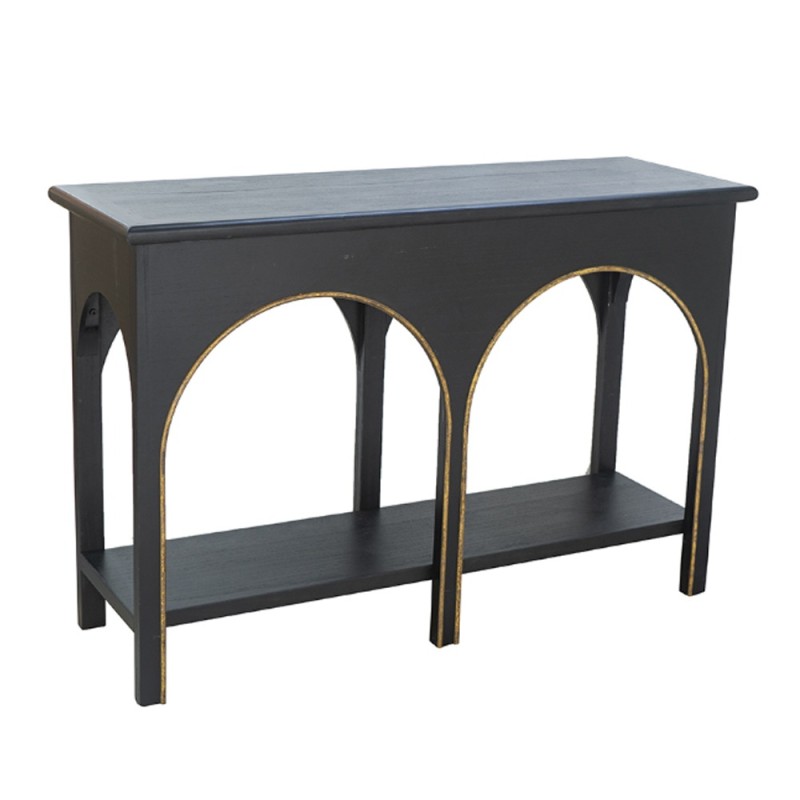 Artekko Console Κονσόλα Ξύλο MDF Μαύρο Χρυσό (120x40x81)cm