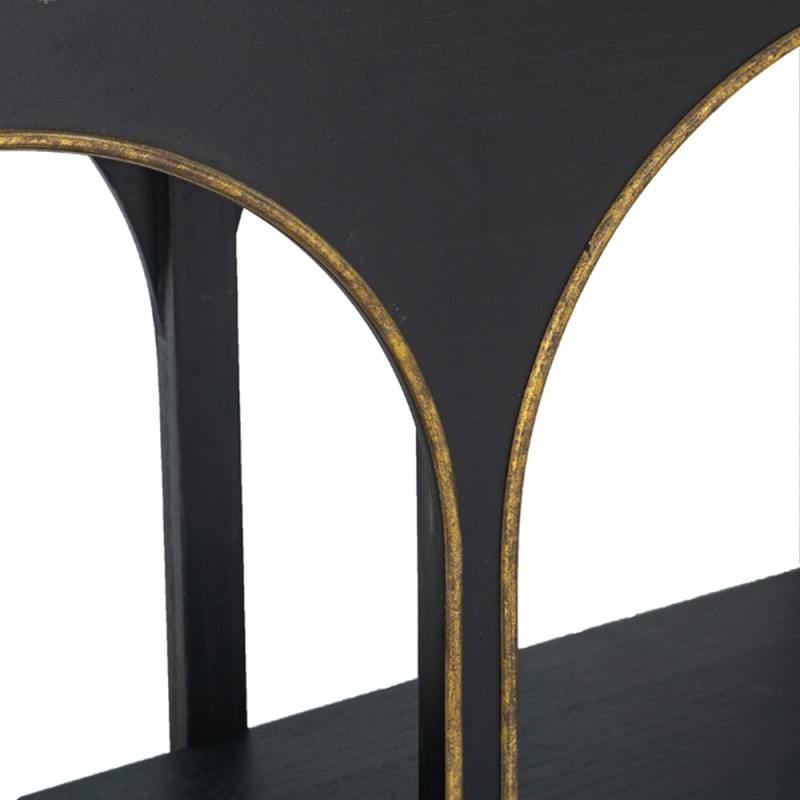 Artekko Console Κονσόλα Ξύλο MDF Μαύρο Χρυσό (120x40x81)cm