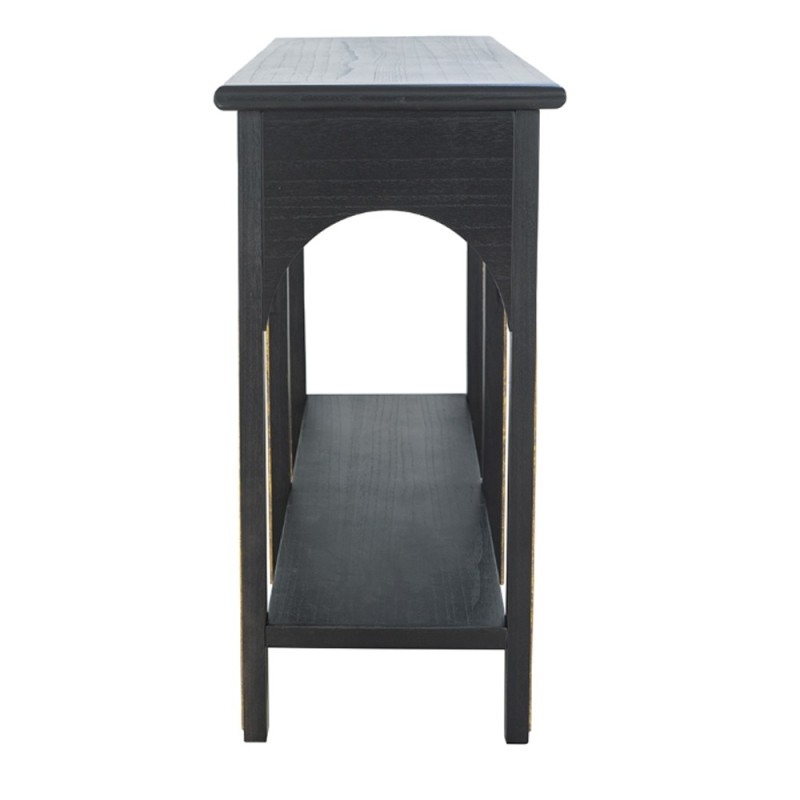 Artekko Console Κονσόλα Ξύλο MDF Μαύρο Χρυσό (120x40x81)cm