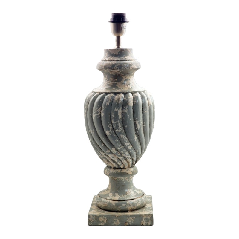 Artekko Camille Ξύλινο Μασίφ Επιτραπέζιο Φωτιστικό Πορτατίφ Ε27 (19x19x55)cm