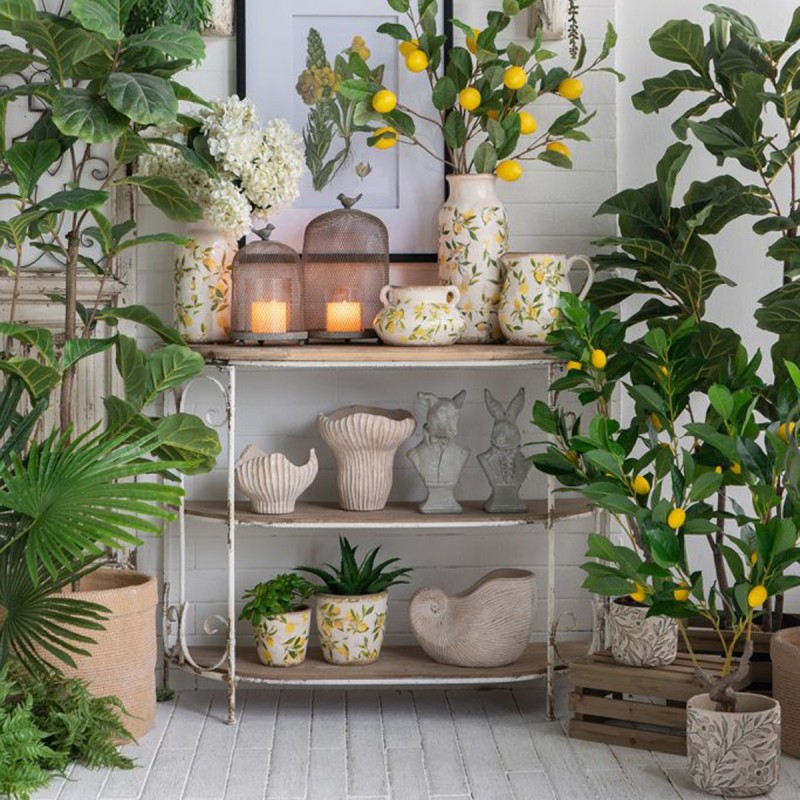 Artekko Lemon Tree Πράσινο Τεχνητό Δέντρο Λεμονιάς σε Μαύρη Γλάστρα (30x30x80)cm