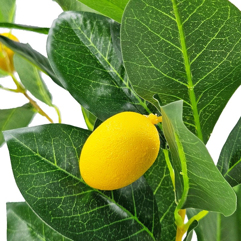Artekko Lemon Tree Πράσινο Τεχνητό Δέντρο Λεμονιάς σε Μαύρη Γλάστρα (30x30x80)cm