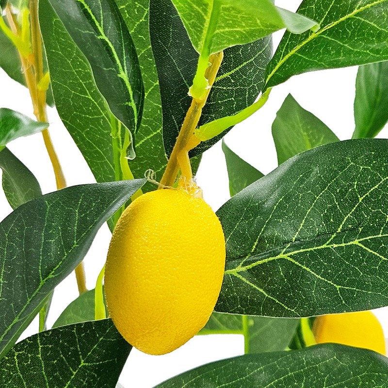 Artekko Lemon Tree Πράσινο Τεχνητό Δέντρο Λεμονιάς σε Μαύρη Γλάστρα (30x30x80)cm