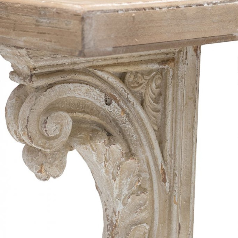 Artekko Alcott Ράφι Τοίχου από Μαγνήσιο και Ξύλο Ελάτης σε Λευκή Πατίνα με Φυσική Απόχρωση (110x29x40)cm