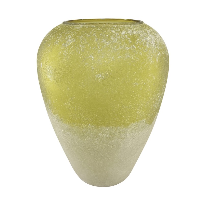 Artekko Frosted Γυάλινο Βάζο σε Πράσινο Απόχρωση (19.8x19.8x25.4)cm