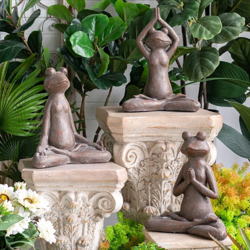 Artekko Animal Καφέ Διακοσμητικός Βάτραχος από Μαγνήσιο (29x38x17)cm