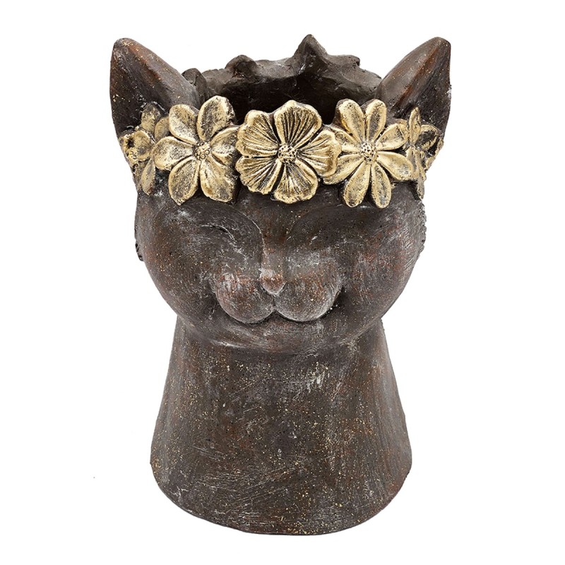 Artekko Animal Καφέ Κασπό με Κεφάλι Γάτας από Μαγνήσιο (21.5x19.5x31.5)cm