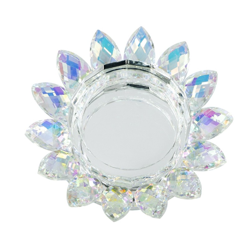 Artekko Lotus Διάφανο Γυάλινο Κηροπήγιο (15x15x2.5)cm