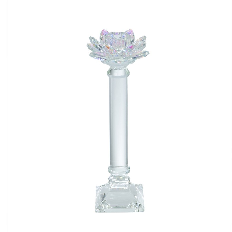 Artekko Lotus Διάφανο Γυάλινο Κηροπήγιο (10.8x10.8x28)cm