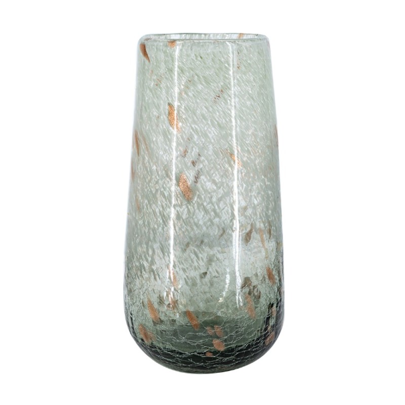 Artekko Twilight Γκρι Γυάλινο Διακοσμητικό Βάζο (15x15x30)cm