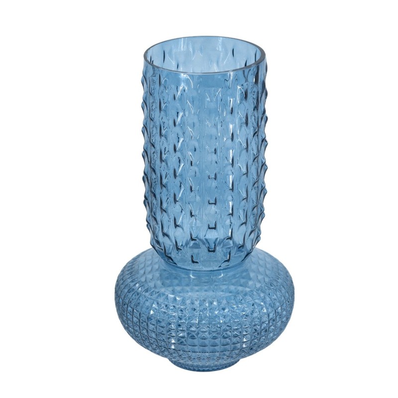 Artekko Glassy Μπλε Γυάλινο Βάζο (21.3x21.3x38.3)cm