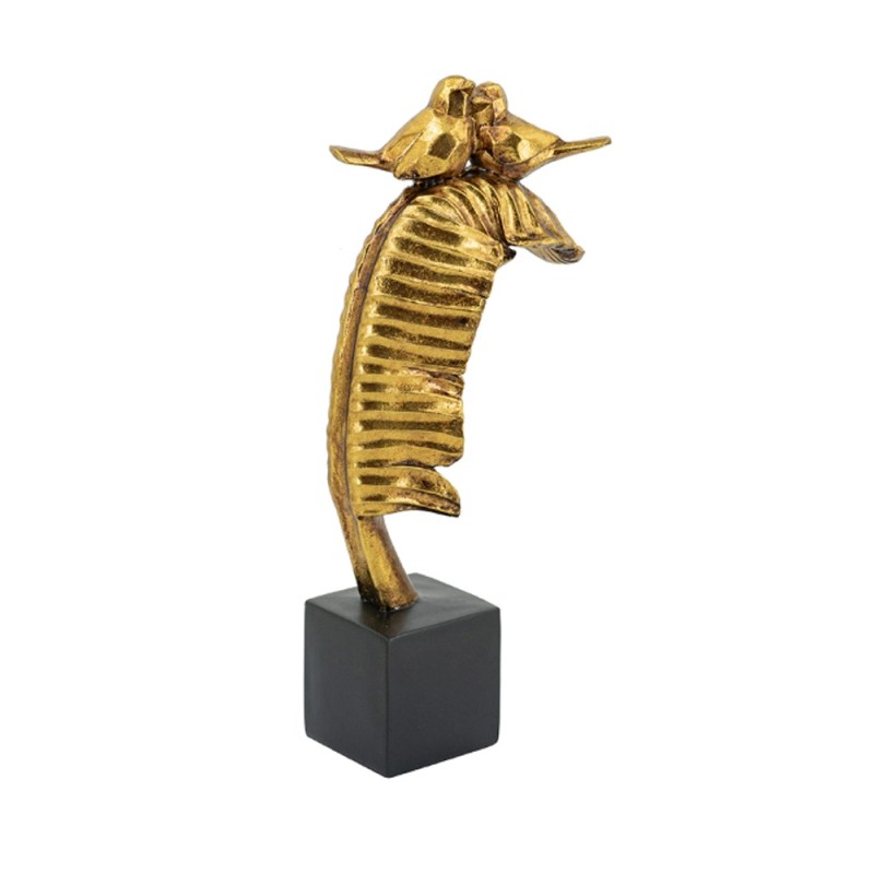 Artekko Animal Χρυσό Επιτραπέζιο Διακοσμητικό Ρητίνης με Πουλιά (14x7x30.5)cm