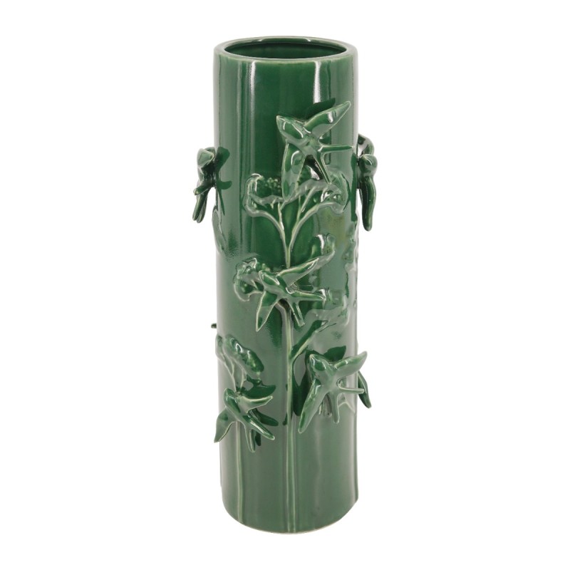 Artekko Glazed Πράσινο Κεραμικό Βάζο (14.5x14.5x37.5)cm