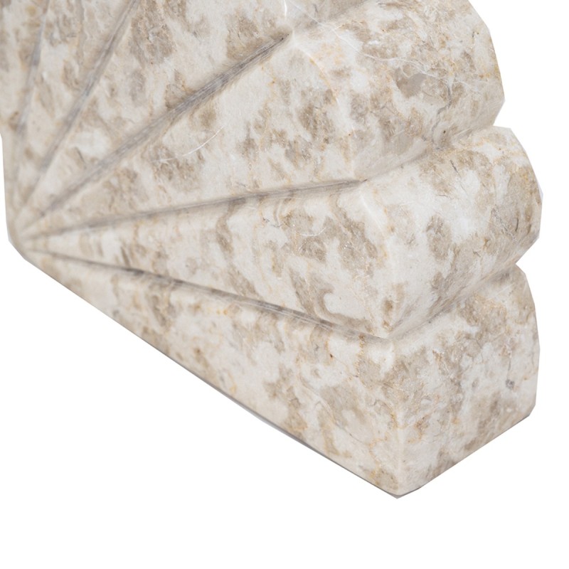 Artekko Bookends Μπεζ Μαρμάρινοι Βιβλιοστάτες (30x15x5)cm 2pcs