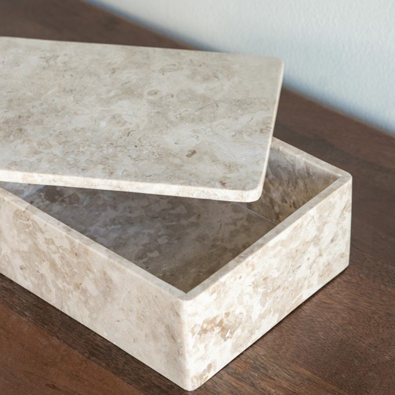 Artekko Marble Μπεζ Μαρμάρινη Κοσμηματοθήκη (20x15x7)cm