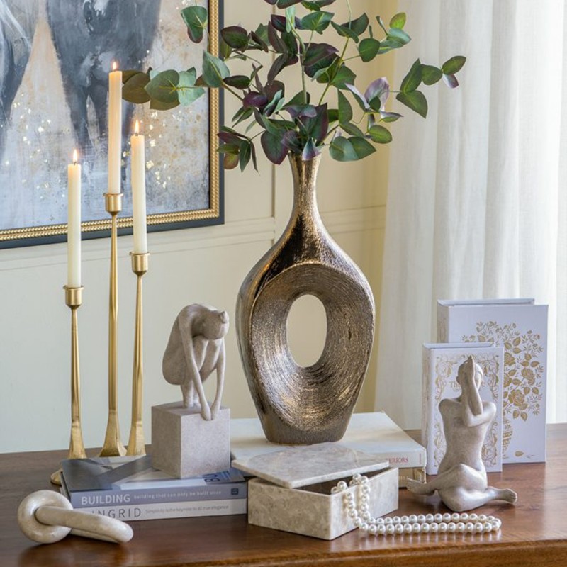 Artekko Marble Μπεζ Μαρμάρινη Κοσμηματοθήκη (20x15x7)cm