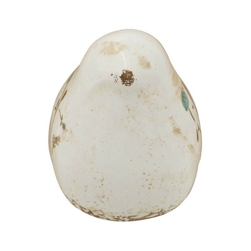 Artekko Aging Λευκό Κεραμικό Διακοσμητικό Πουλί με Λουλούδια (20.5x9x11.5)cm