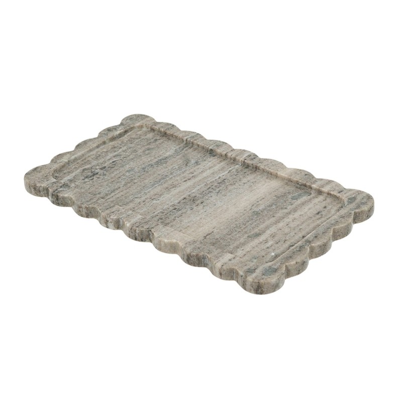 Artekko Marble Γκρι Μαρμάρινος Δίσκος Πλατό (35.5x20x1.8)cm
