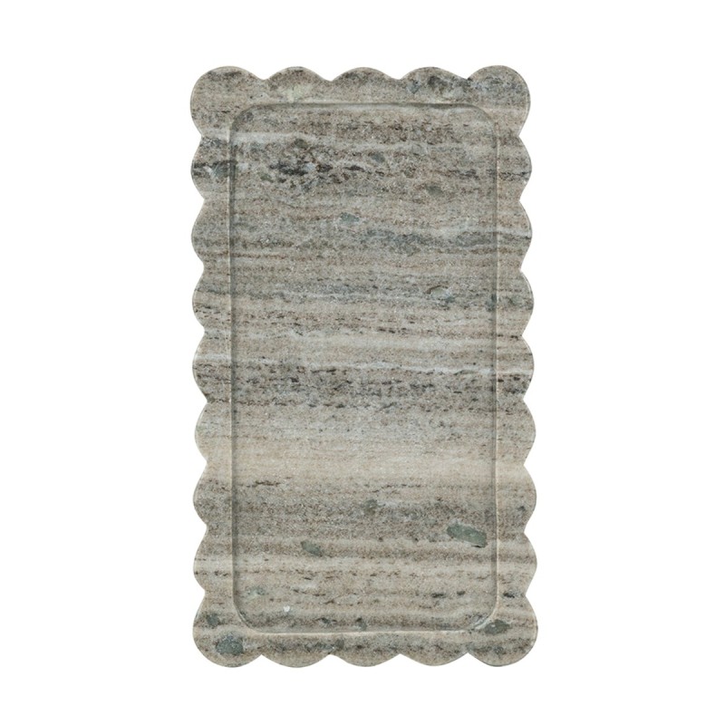 Artekko Marble Γκρι Μαρμάρινος Δίσκος Πλατό (35.5x20x1.8)cm
