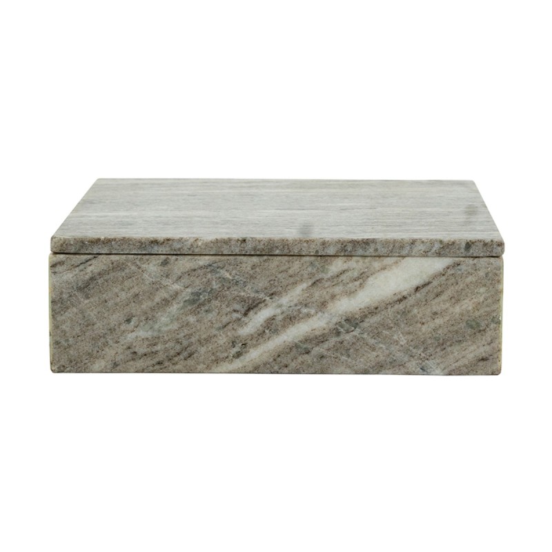 Artekko Marble Γκρι Μαρμάρινο Διακοσμητικό Κουτί Κοσμηματοθήκη (25x25x8)cm