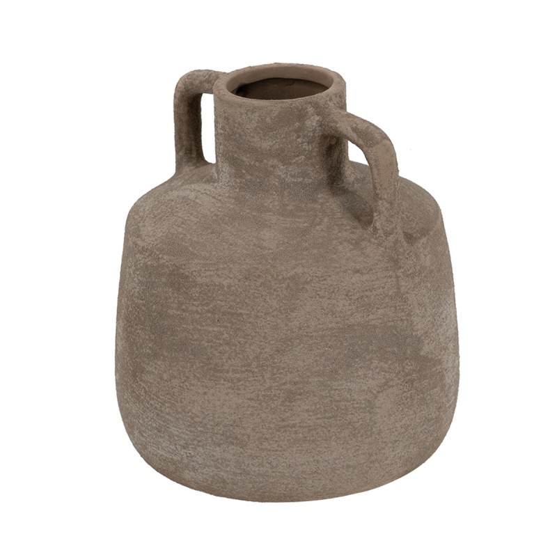 Artekko Candia Γκρι Βάζο από Τερακότα (15.5x15.5x17.5)cm