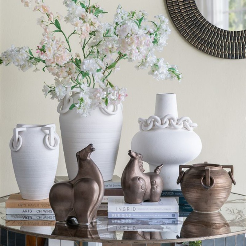 Artekko Candia Λευκό Κεραμικό Βάζο (28x28x39.5)cm