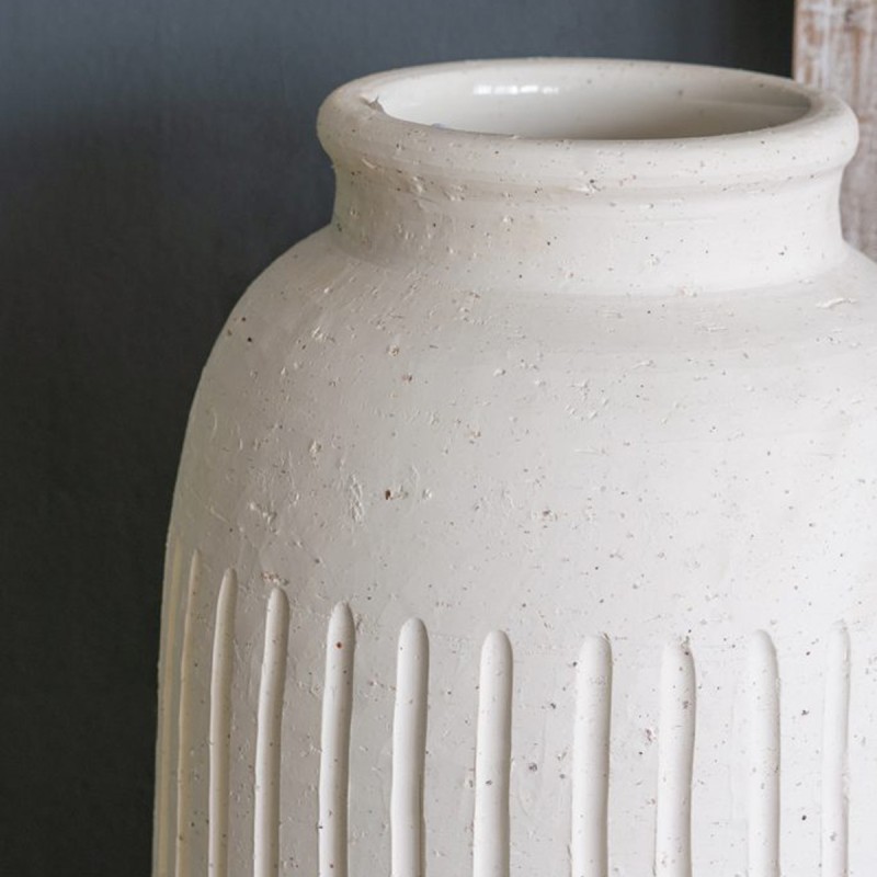 Artekko Antique Λευκό Κεραμικό Βάζο (19.5x19.5x38)cm