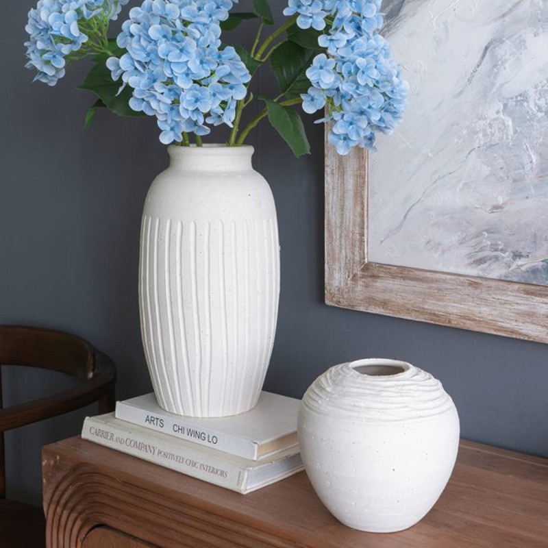 Artekko Antique Λευκό Κεραμικό Βάζο (19.5x19.5x38)cm