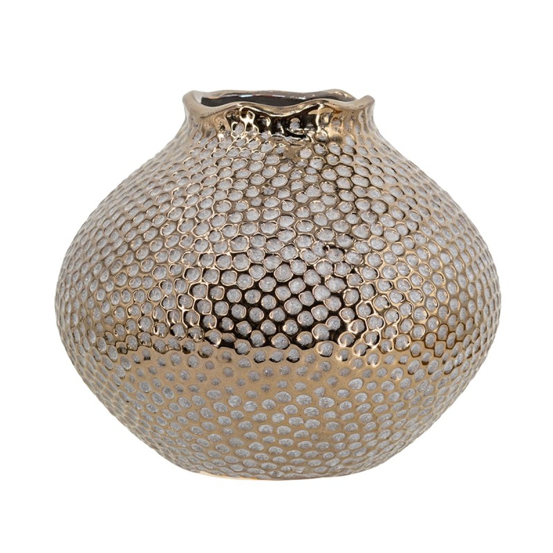 Artekko Lidded Μπρονζέ Κεραμικό Βάζο (21x21x18)cm