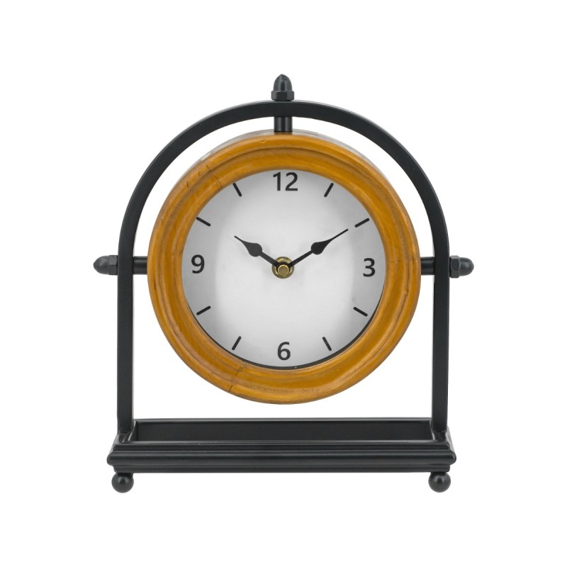 Artekko Gaia Καφέ Ξύλινο Επιτραπέζιο Ρολόι (24x8.5x26)cm