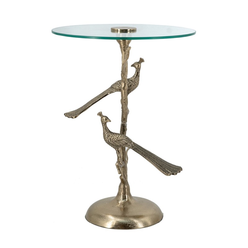 Artekko Noble Χρυσό Μεταλλικό Βοηθητικό Τραπέζι (45x45x61)cm