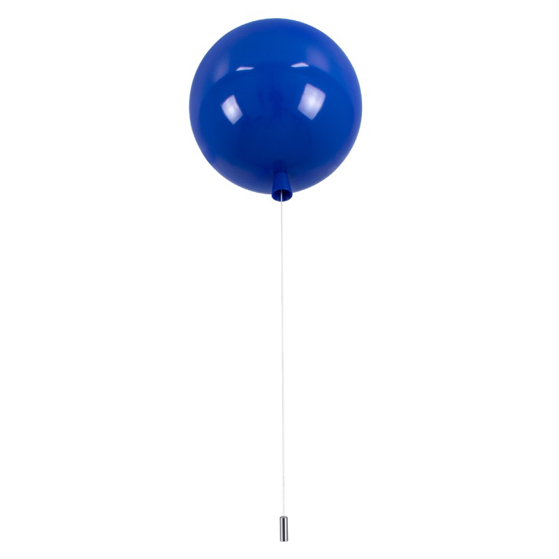 GloboStar® BALLOON 00654 Μοντέρνο Παιδικό Φωτιστικό Οροφής Μονόφωτο Μπλε Πλαστικό Μπάλα Φ30 x Υ33cm