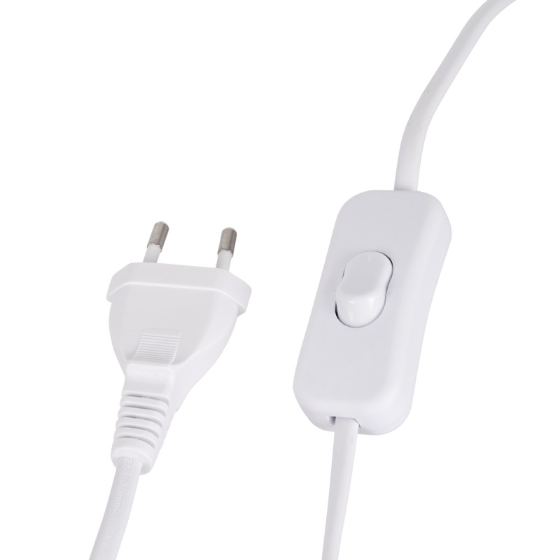 GloboStar® MOUSE 00679 Vintage Επιτραπέζιο Φωτιστικό Πορτατίφ Λαμπατέρ Μονόφωτο με Ντουί 1 x E14 AC 230V Λευκό Πλαστικό Μ12 x Π4 x Υ10cm