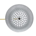 GloboStar® PRAGUE 00992 Μοντέρνο Φωτιστικό Δαπέδου Μονόφωτο 1 x E27 Χρυσό Μεταλλικό Καμπάνα & Μαύρη Μαρμάρινη Βάση L210 x W45 x H220cm