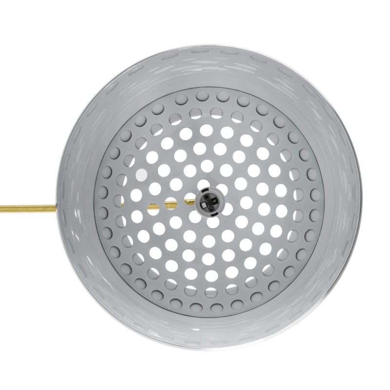 GloboStar® PRAGUE 00992 Μοντέρνο Φωτιστικό Δαπέδου Μονόφωτο 1 x E27 Χρυσό Μεταλλικό Καμπάνα & Μαύρη Μαρμάρινη Βάση L210 x W45 x H220cm