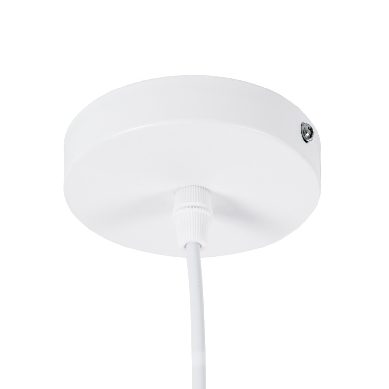 GloboStar® SHANGHAI WHITE 01026 SET 3 Μοντέρνα Κρεμαστά Φωτιστικά Οροφής Τρίφωτο 3 x E27 Λευκά Μεταλλικά Καμπάνα