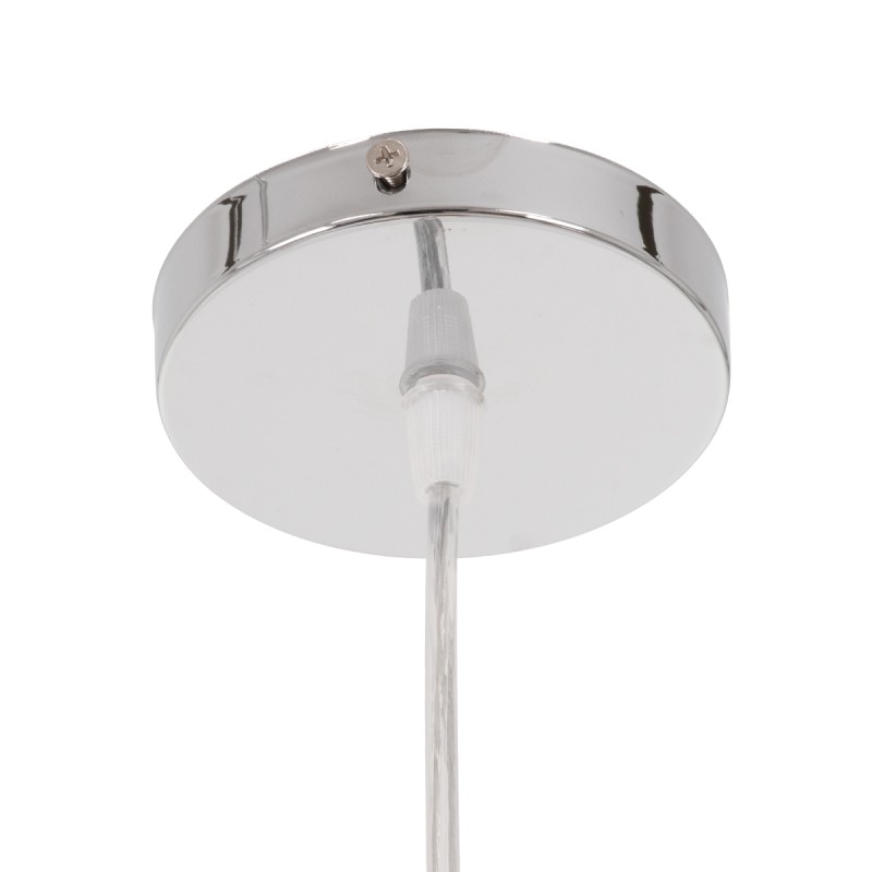 GloboStar® SPALDING NBA 01031 Μοντέρνο Κρεμαστό Παιδικό Φωτιστικό Οροφής Μονόφωτο 1 x E27 Λευκό Μαύρο Γυάλινο Φ25 x Υ25cm