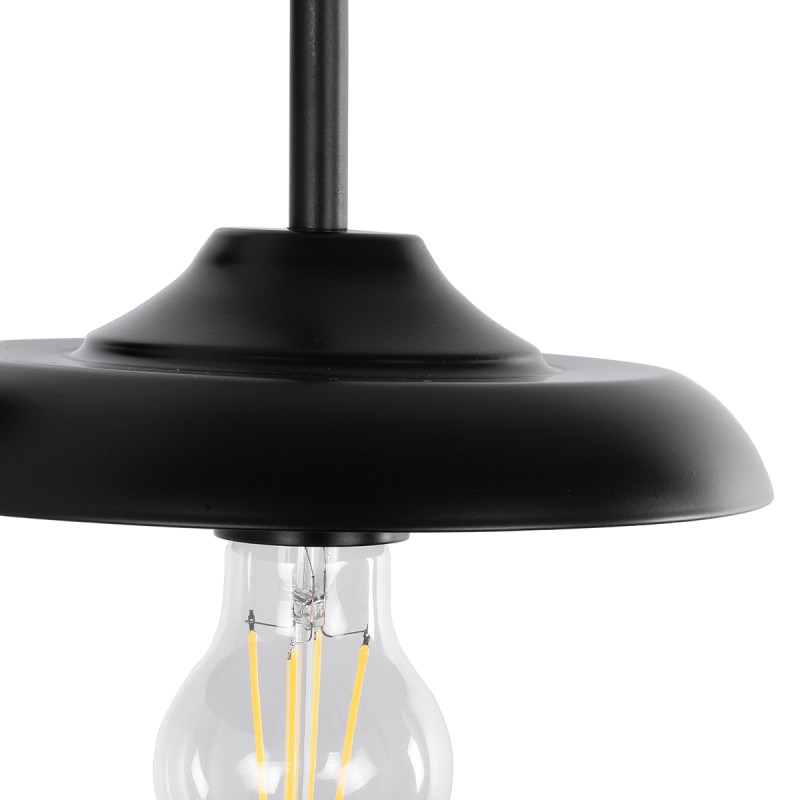 GloboStar® PHIA 01122 Vintage Industrial Φωτιστικό Τοίχου - Απλίκα Μονόφωτο 1 x E27 AC 220-240V IP20 - Μ18.5 x Π29 x Υ18cm - Μαύρο Μεταλλικό Καμπάνα