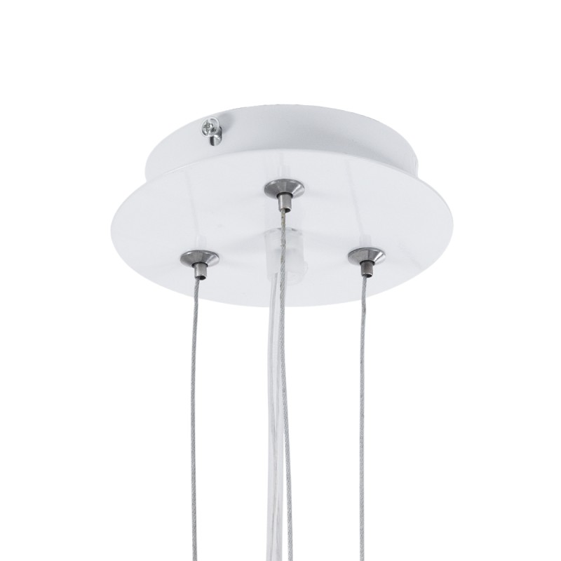 GloboStar® SERENIA WHITE 01152 Μοντέρνο Κρεμαστό Φωτιστικό Οροφής Μονόφωτο 1 x E27 AC220-240V - Φ40 x Υ20cm - Λευκό Γύψινο Καμπάνα