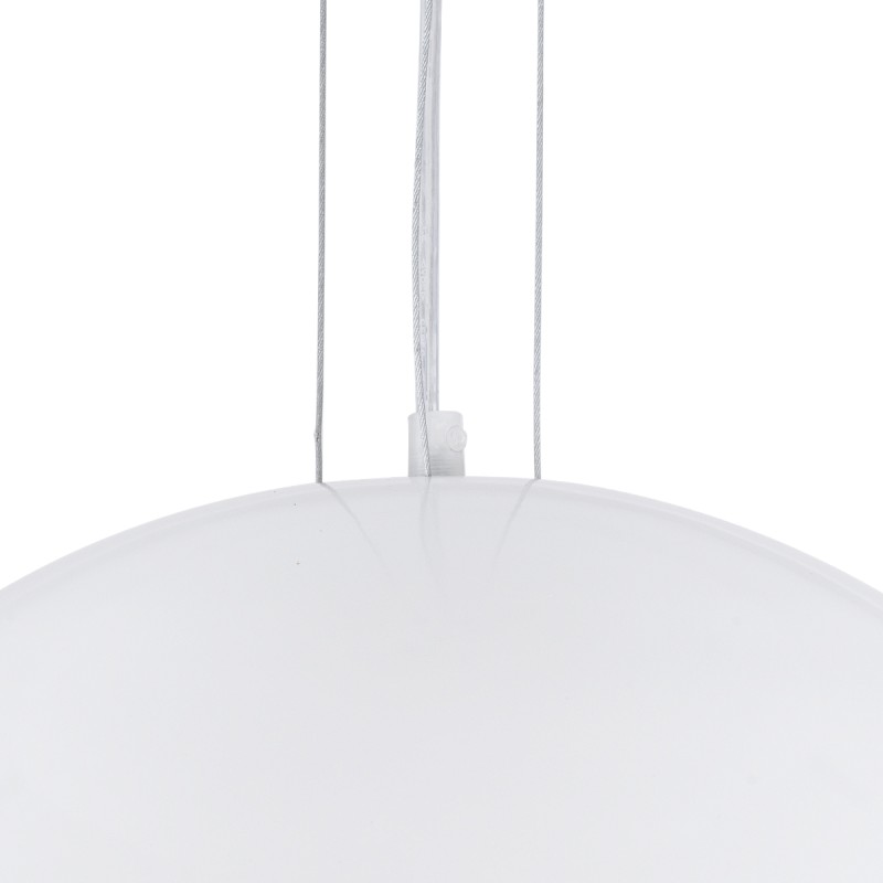 GloboStar® SERENIA WHITE 01152 Μοντέρνο Κρεμαστό Φωτιστικό Οροφής Μονόφωτο 1 x E27 AC220-240V - Φ40 x Υ20cm - Λευκό Γύψινο Καμπάνα